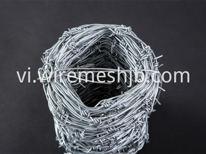 Galvanized Barbed Wire Fence